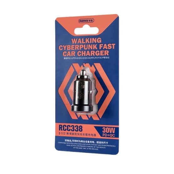 REMAX Walking Series 30W PD+QC Cyberpunk Fast Car Charger RCC338 1C1A