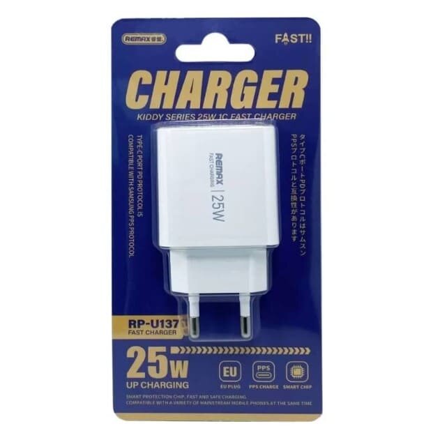 REMAX Kiddy Series 25W 1C Fast Charger RP-U137 EU-100