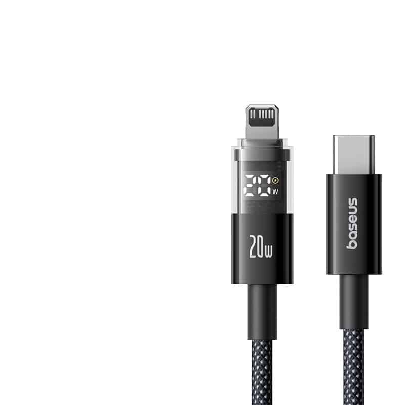 Baseus Display 2 Fast Charging Data Cable USB-C to iP 20W 1m Cosmic Black P10382703121-00
