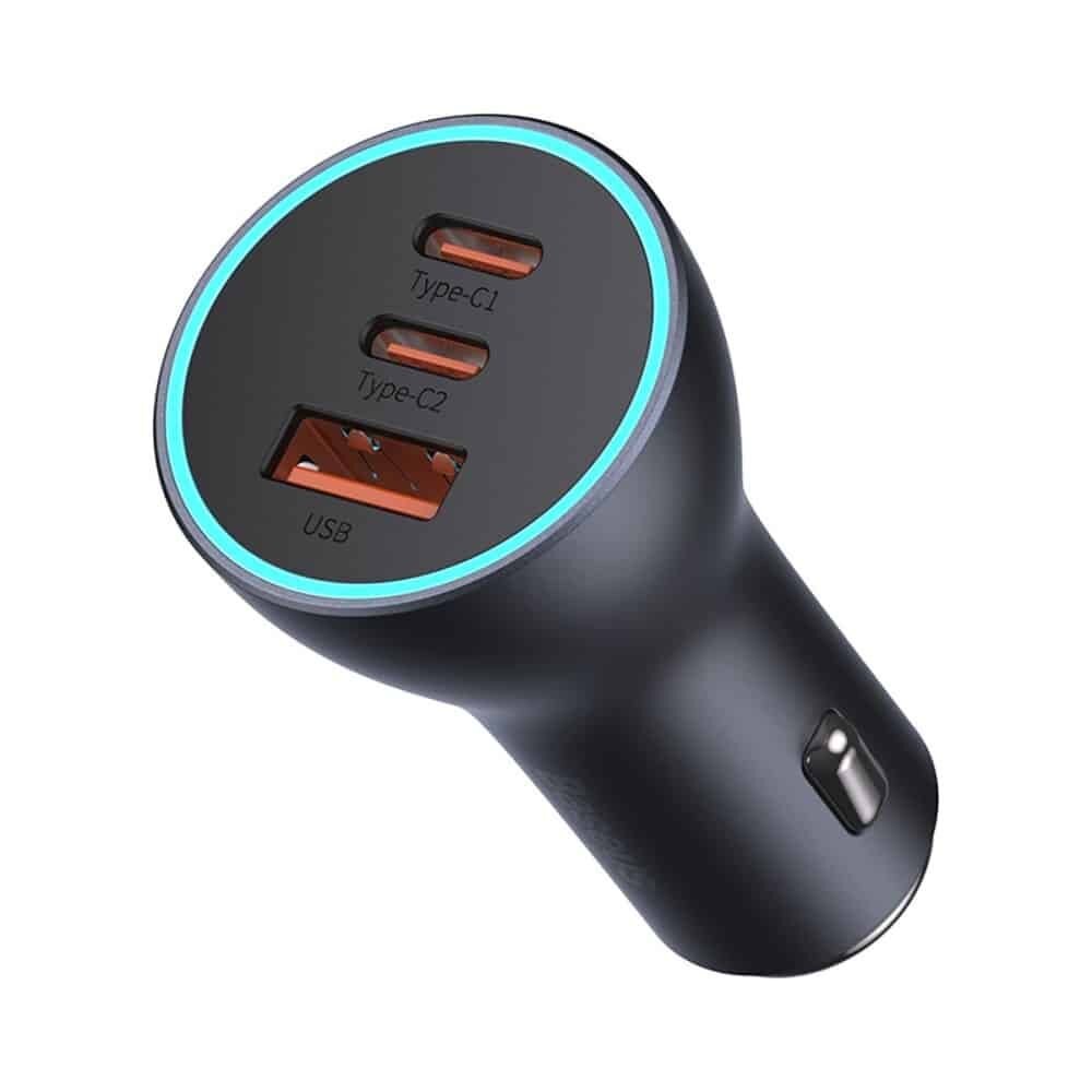 Baseus Golden Contactor Pro Triple Fast Charger Car Charger 65W U+C+C Dark Gray CGJP010013