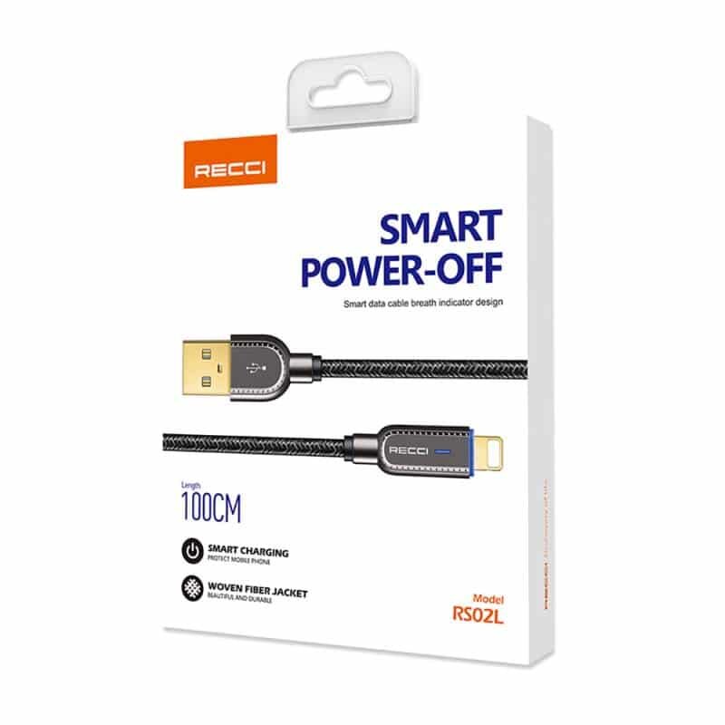 Recci USB Cable Smart Power Off RS02L (2.4A)