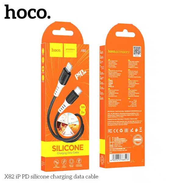 Hoco X82 iP PD silicone charging data cable