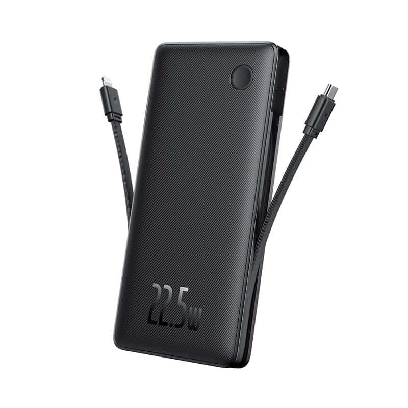 OS-Baseus Airpow Lite Power Bank 10000mAh 22.5W Dual-Cable Cosmic Black