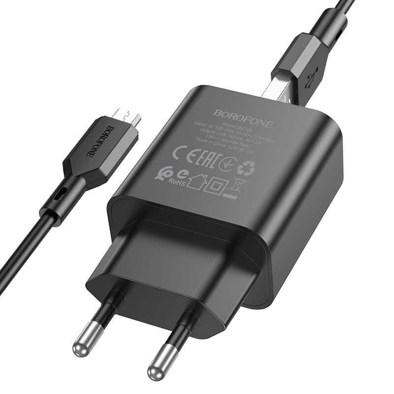 Borofone BA72A Spring single port QC3.0 charger set(Type-C)(EU)