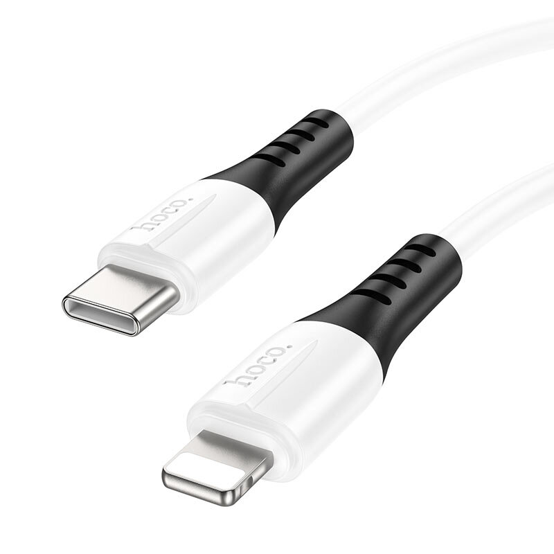 Hoco X82 Type-C to Type-C 60W silicone charging data cable White