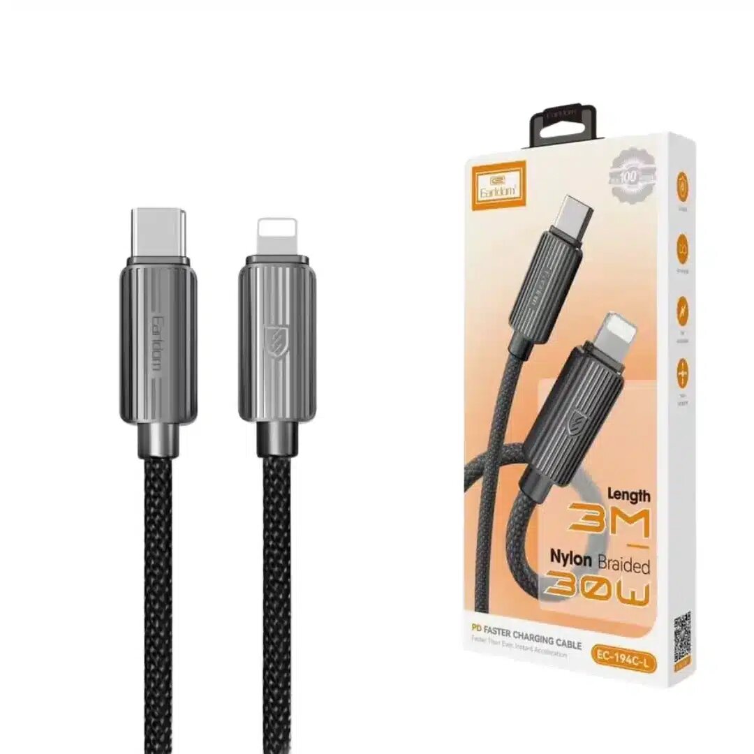 Earldom Cable Faster Charging Cable 3M EC-194C-L