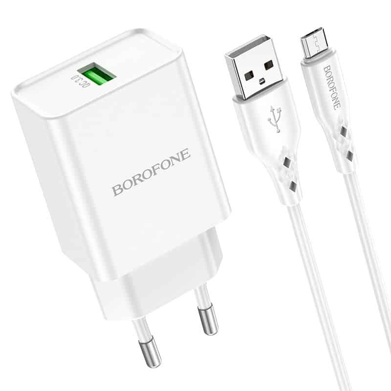 Borofone BN5 Sunlight single port QC3.0 charger set(Micro)(EU)