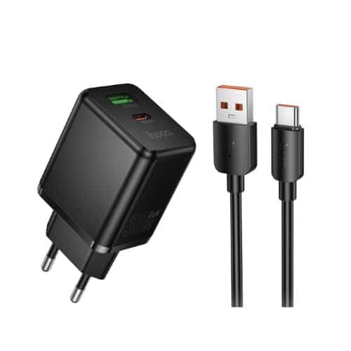 Hoco C157A Smart PD30W+QC3.0 multi-protocol charger set(Type-C)(EU) black