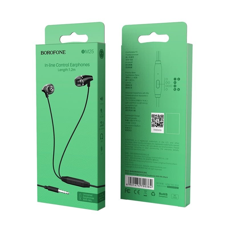 Borofone BM25 Sound edge universal earphones with mic
