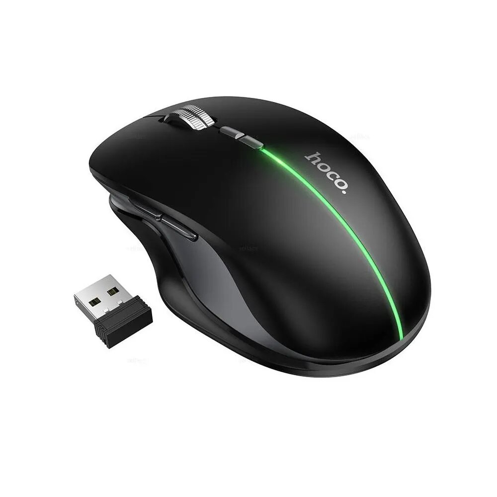 Hoco GM40 Dixon RGB dual-mode wireless mouse(rechargeable version) dark night black