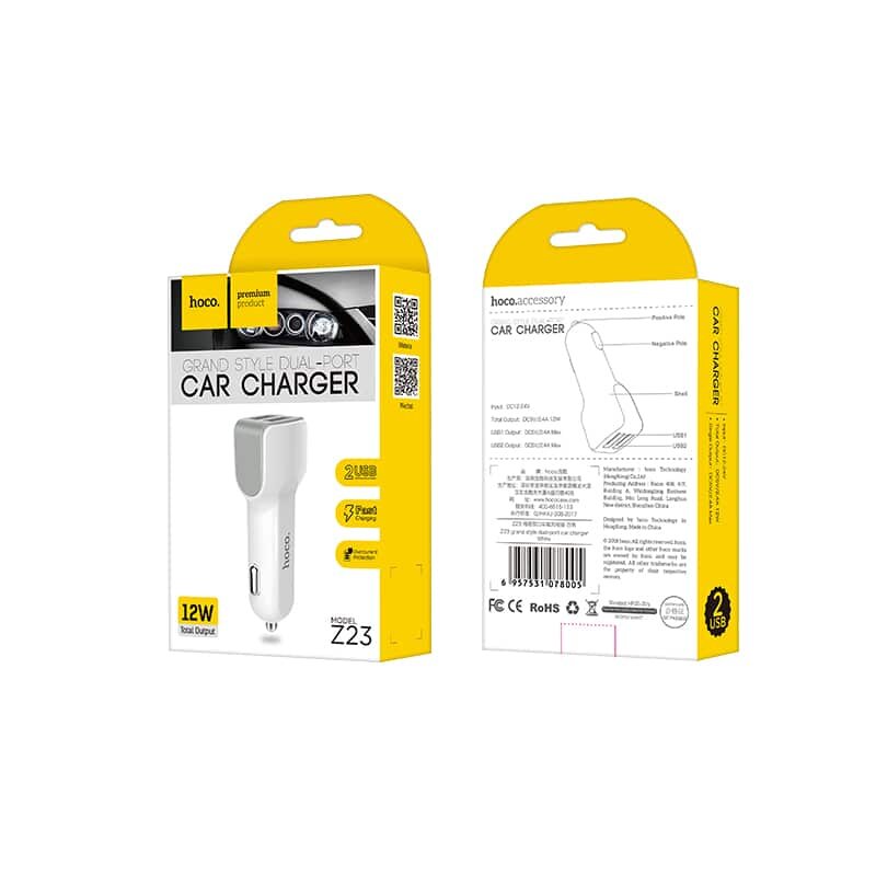 Hoco Z23 grand style dual-port car charger