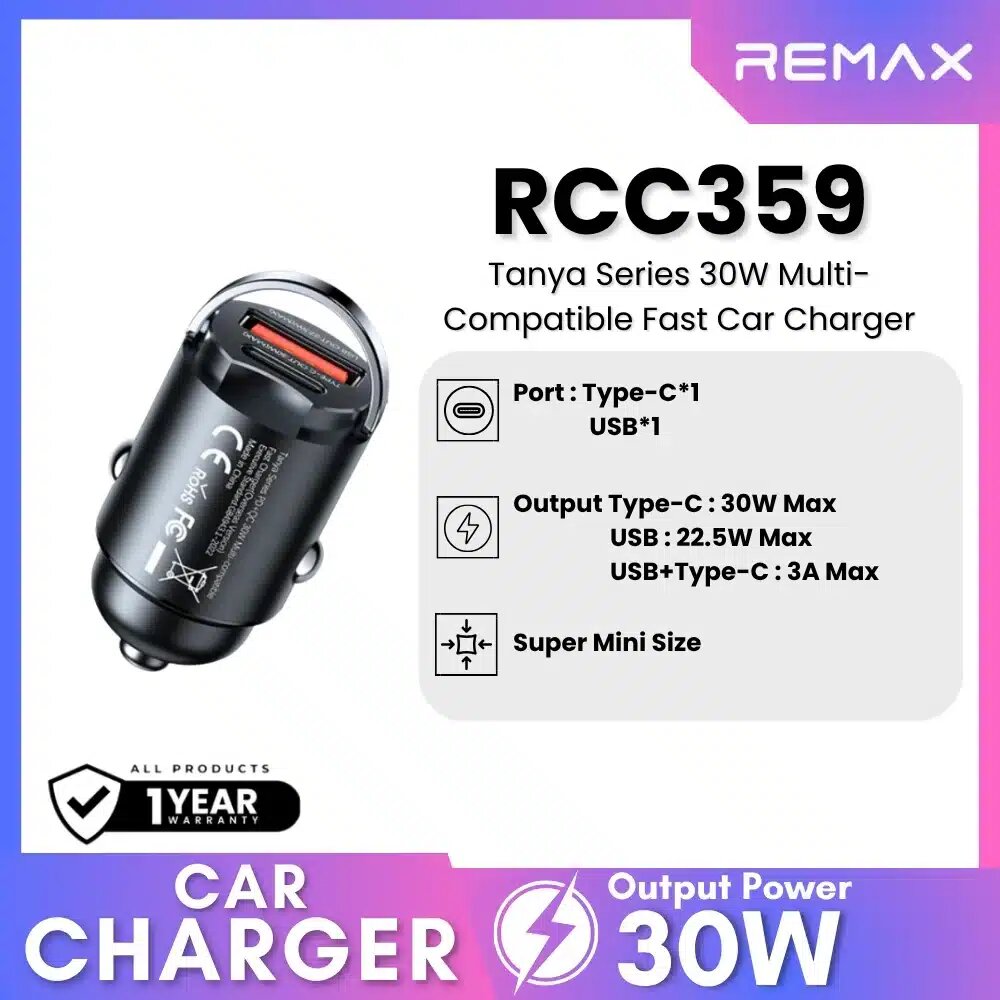 REMAX Tanya Series PD+QC 30W Multi-compatible Fast Charger RCC359