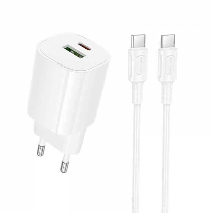 Borofone BA104A Pudding PD20W+QC3.0 charger(EU) white