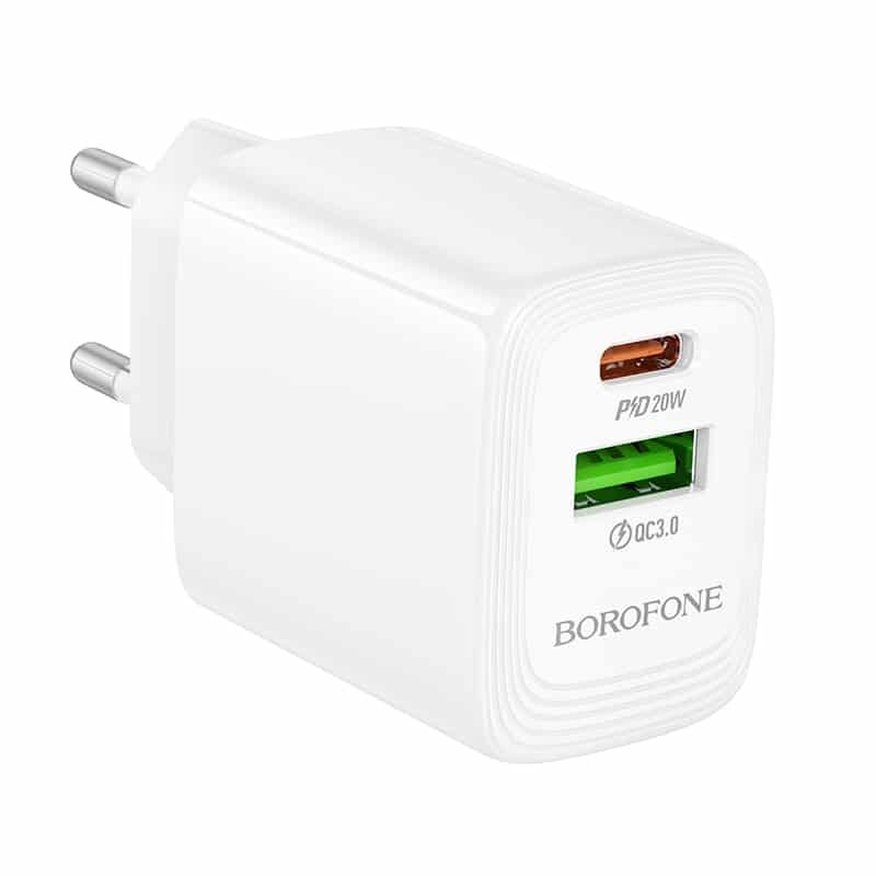 Borofone BN27 Fuente PD20W+QC3.0 charger(EU) white