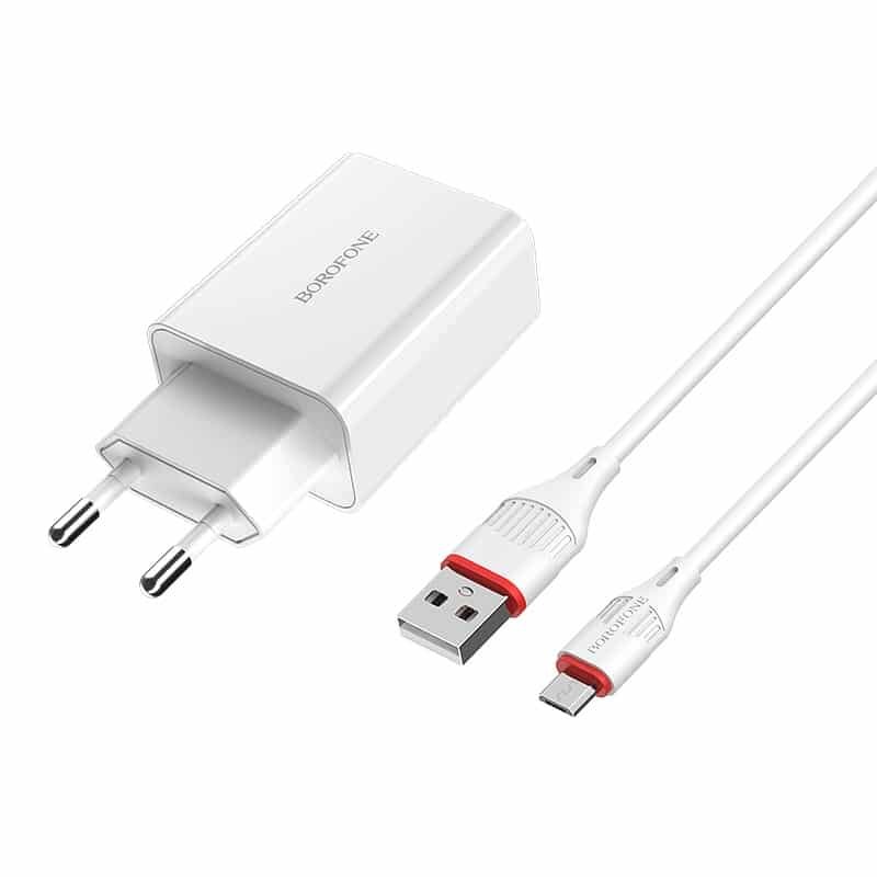 Borofone BA21A Long journey single port QC3.0 charger set(Micro)(EU)
