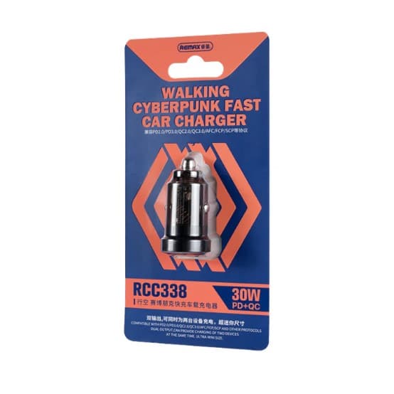 REMAX Walking Series 30W PD+QC  Cyberpunk Fast Car Charger RCC338  1C1A