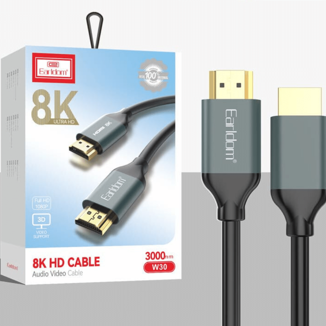 Earldom Hdmi Cable 8K With Fiber Optic Cable 48GBps ET-W30 3M