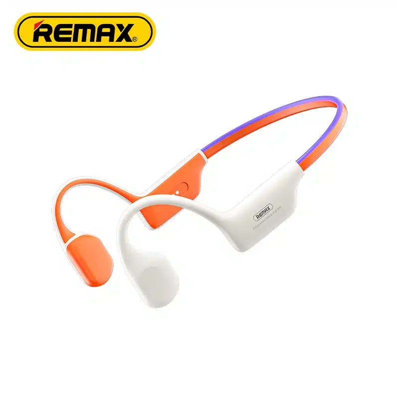 REMAX  Waterproof Wireless Sports Bone Headphones  RB-S11 Waterproof IP68 32GB memory card Orange
