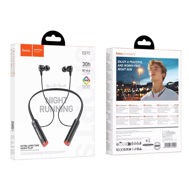 Hoco ES72 Benevolent neck-mounted BT earphones Black