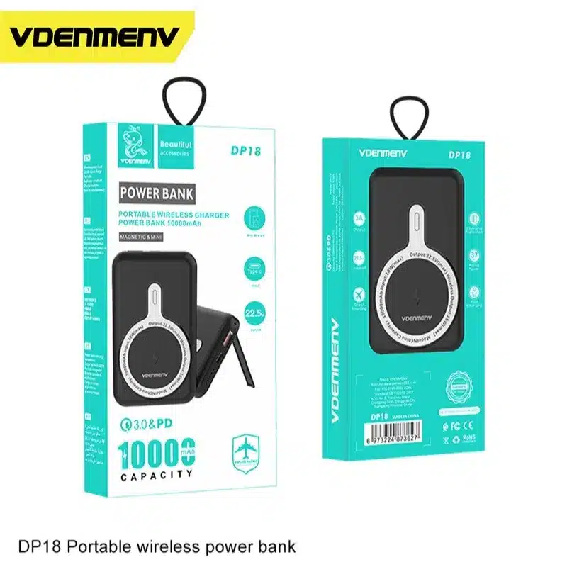 Vdenmenv Power Bank Wireless Charger DP18