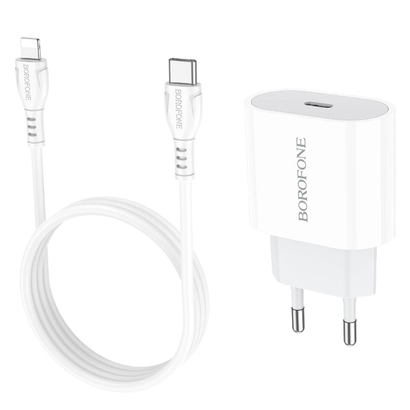 Borofone BA61A Origin single Type-C charger set (Type-C to iP)(EU)