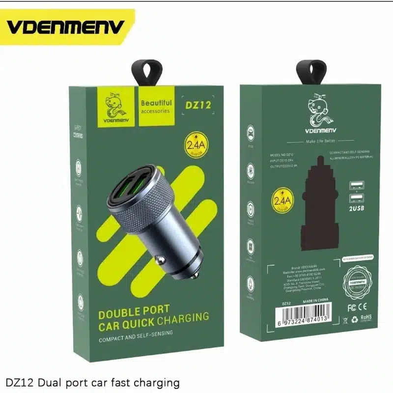 Vdenmenv Double Port Car Quick Charging DZ12
