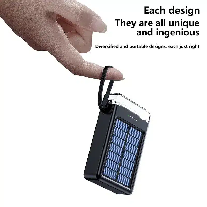 Power Bank Fast Charger With Solar Pannel 