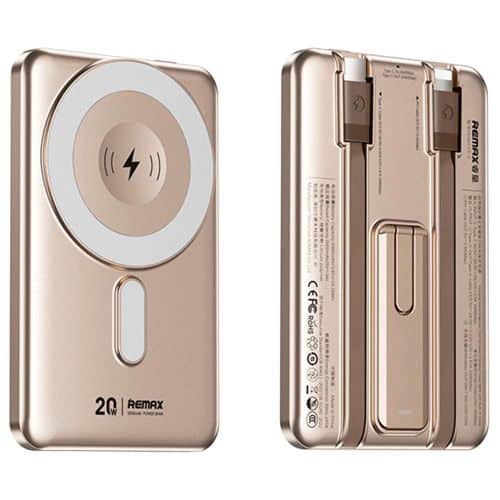 REMAX Magnetic 15W Wireless Power Bank with Built-in Foldable Stand 5000mAh CX-1 Golden