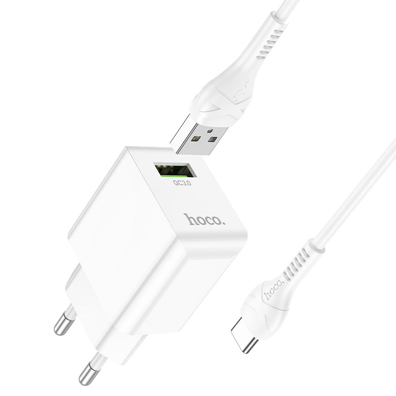 Hoco C98A Proton single port QC3.0 charger set(Type-C)(EU)